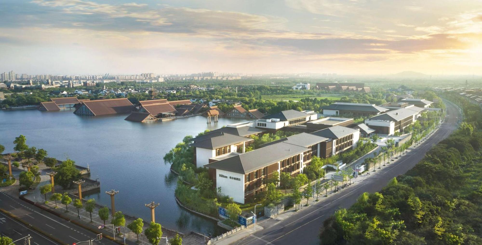 Hilton Shanghai Songjiang Guangfulin Exteriör bild